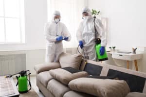 Home Disinfection By Cleaning Service Surface Treatment From Coronavirus Steam